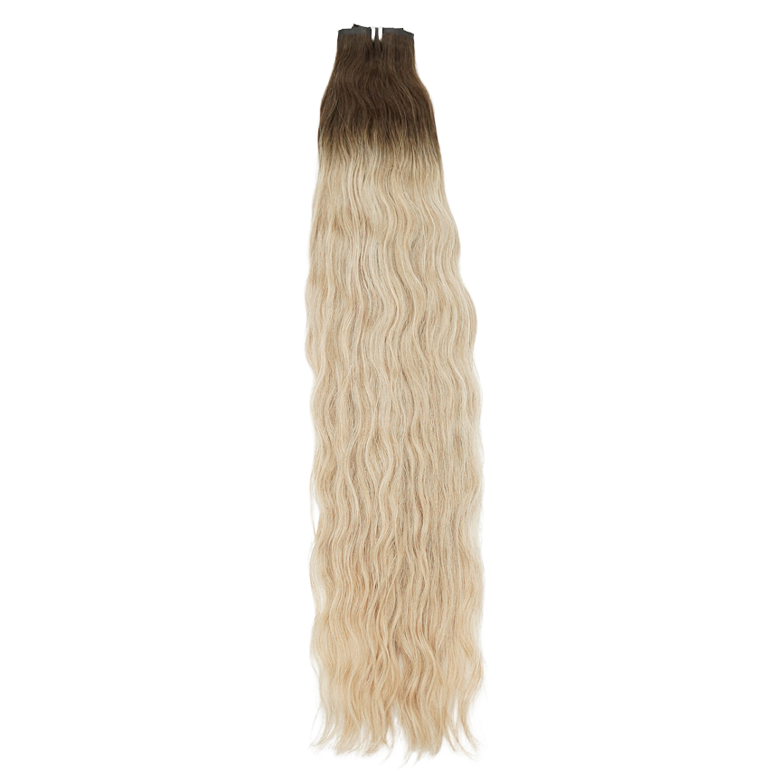Extensiones de clip sin costuras color cacao de 30&quot;