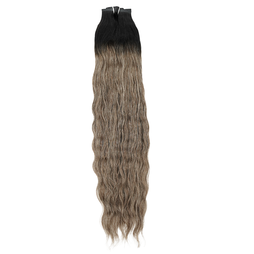 Extensiones de clip sin costuras color cacao de 30&quot;