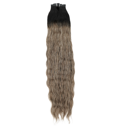 Extensiones de clip sin costuras color cacao de 30&quot;