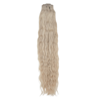 Extensiones de clip sin costuras color cacao de 30&quot;